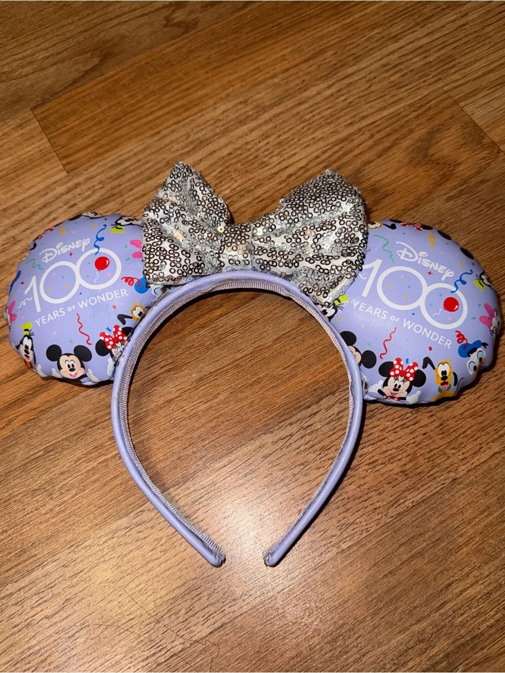Purple puffy Disney ears